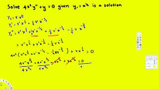 Reduction of order, characteristic equation with repeated root in Cauchy Euler Equation