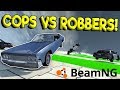 INSANE COPS VS ROBBERS DOWNHILL RACE! - BeamNG Gameplay & Crashes - Police Race