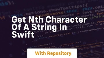 get nth character of a string in swift