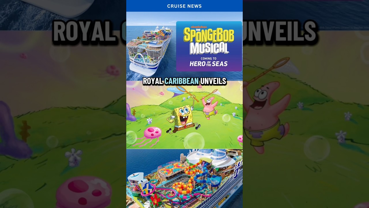 Royal Caribbean unveils The Spongebob Musical #royalcaribbean #herooftheseas #cruise #news #shorts