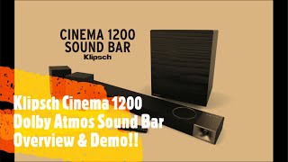 Klipsch Cinema 1200 Dolby Atmos Sound Bar Overview & Demo!