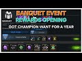 MCOC Banquet Event Rank Rewards Opening | Contribute 33600 points in Banquet 