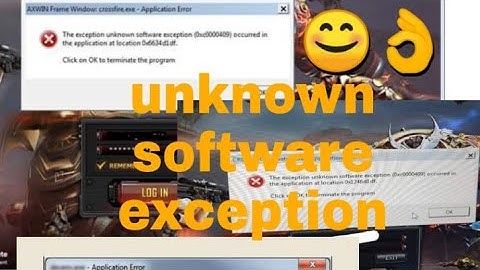 0xc0000409 Crossfire Error 2020 💯% problem fix, The exception unknown software exception