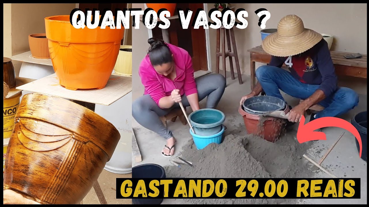 EXTREMAMENTE FÁCIL Passo a Passo como fazer muitos VASOS gastando 29.00 Reias @TILAPIAMinhaVida