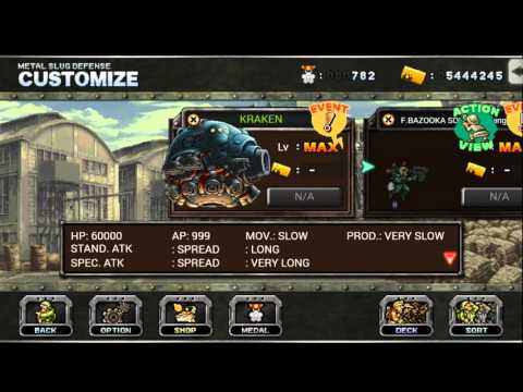 [HD]Metal slug defense. UNIT!  NEW UNITS's EXPLANATION  Deck!!! (1.41.1 ver)