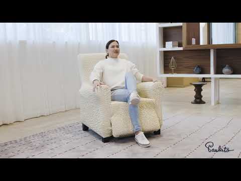 Elastyczny pokrowiec na fotel rozkładany relax SUPERIOR / SANITIZED  elastycznepokrowce.pl - YouTube