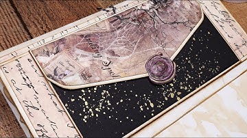 Envelope Belly Band with a Decrepit Wax Seal Closure