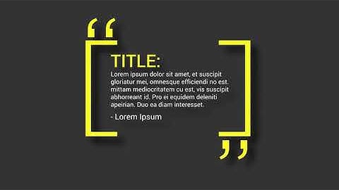 Quote Titles | Premiere Pro Templates - Motion Array