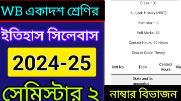 WB class 11 history semester 2 syllabus 2024-25 || class 11 2nd semester history suggestion 2024-25