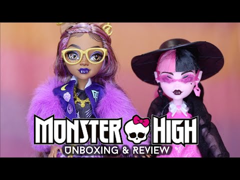 MONSTER HIGH CORE REFRESH DRACULAURA \u0026 CLAWDEEN DOLL REVIEW \u0026 UNBOXING •JackyOhhh