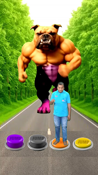 I Jump all colour button to Cat, Dog,Elephant & Alien #shorts #trending #funny #youtubeshorts