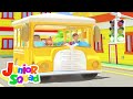 Wheels on the Bus go Round and Round | Nursery Rhymes and Baby Songs | Kids Cartoon - Junior Squad