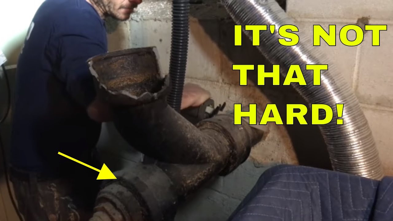 How To Change Cast Iron Cleanout to PVC Pipe - YouTube