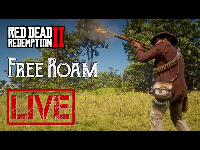 Red Dead Redemption 2 Free Roam Gameplay LIVE! Robbing Stores, Bounties,  Hunting, Fishing! 
