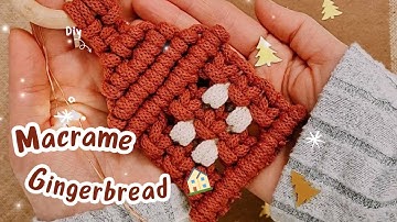 Macrame Gingerbread House - The cutest macrame Christmas ornament #macramepattern #macrame