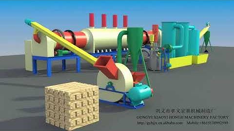 3D Video Of Making Charcoal Production Line