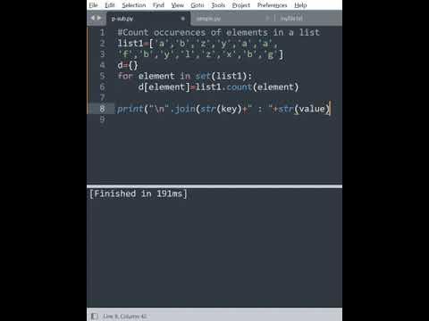 Python : Count occurrences of elements in a list #shorts #shortvideo # ...