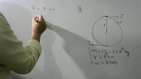 A particle of mass 5 g is moving in a circle of radius 0.5 m with an angular velocity of 6 rad/s.