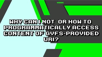 How to Access GVFS URI Content Programmatically