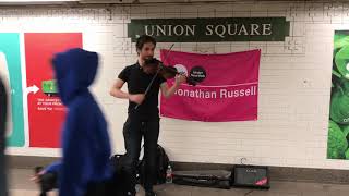 Ed Sheeran - Shape of You - Violin cover by Jonathan Russell NYC Subway Union Square Station 2018