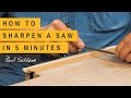 How to Sharpen a Saw in 5 Minutes | Paul Sellers