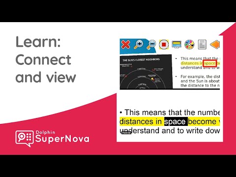 Learn SuperNova: How to use Connect and View
