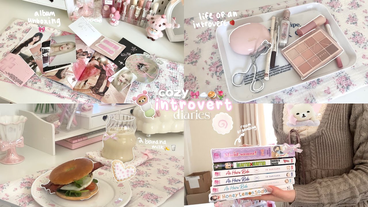 🥯🌷🎀introvert vlog ⋆. 𐙚 ̊. organising room | blind box & album unboxing | cooking | daily vlog
