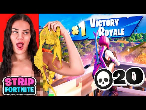 1 KILL = REMOVE 1 CLOTHING PIECE ON FORTNITE | Hannah Marbles ft. Charlotte Parkes
