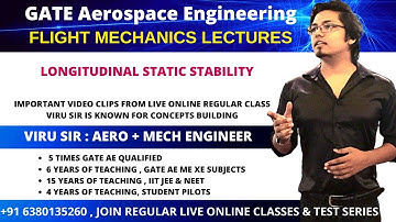 longitudinal static stability | GATE AEROSPACE ENGINEERING  flight mechanics videos  online Coaching