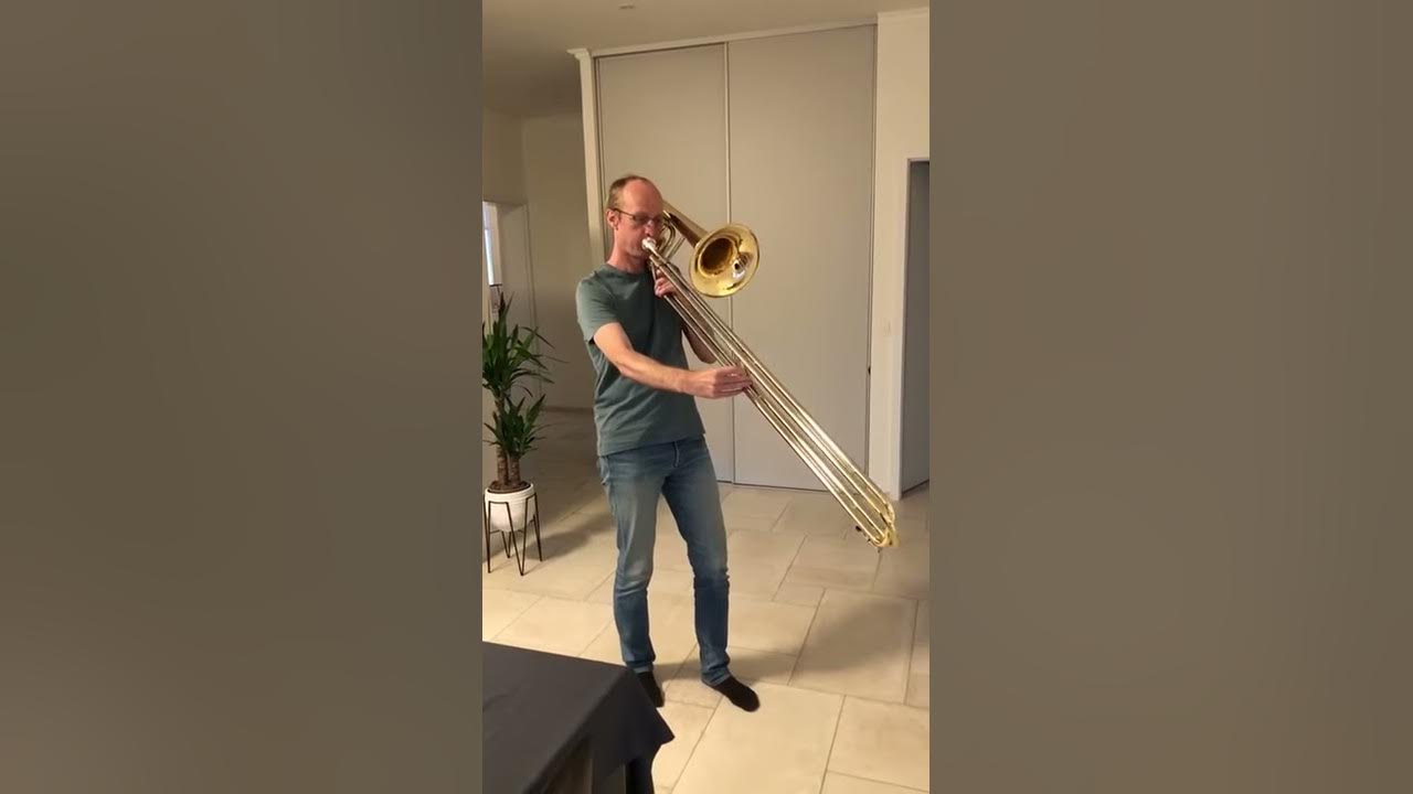 subcontrabass trombone first day. - YouTube