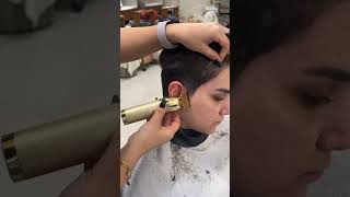 Long to short haircut for women / Super short haircut