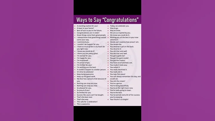 Creative Ways to Say Congratulations: 50 Unique Expressions #shorts