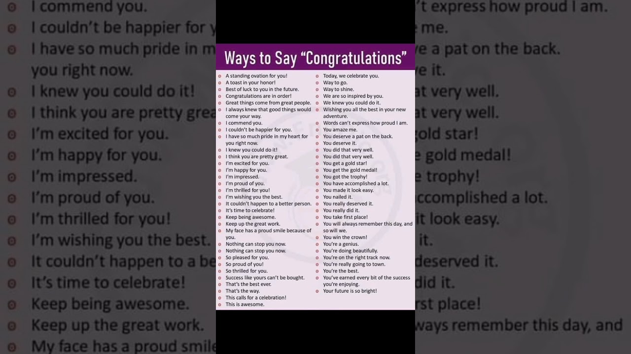 Creative Ways to Say Congratulations: 50 Unique Expressions #shorts