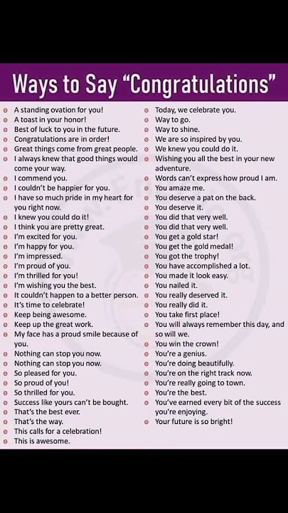 Creative Ways to Say Congratulations: 50 Unique Expressions #shorts