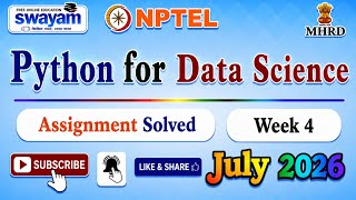 Python for Data Science Week 4 Assignment Solutions#July2026#NPTELASSIGNMENTS#PythonforDataScience