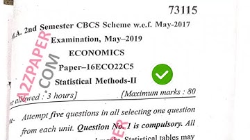 Mdu MA Eco 2nd Sem Statistical Methods QUestion Paper 20271