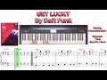 Trinity rock  pop keyboards initial  get lucky demo  exam backing play  music notes