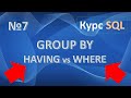 Функция GROUP BY. HAVING vs WHERE