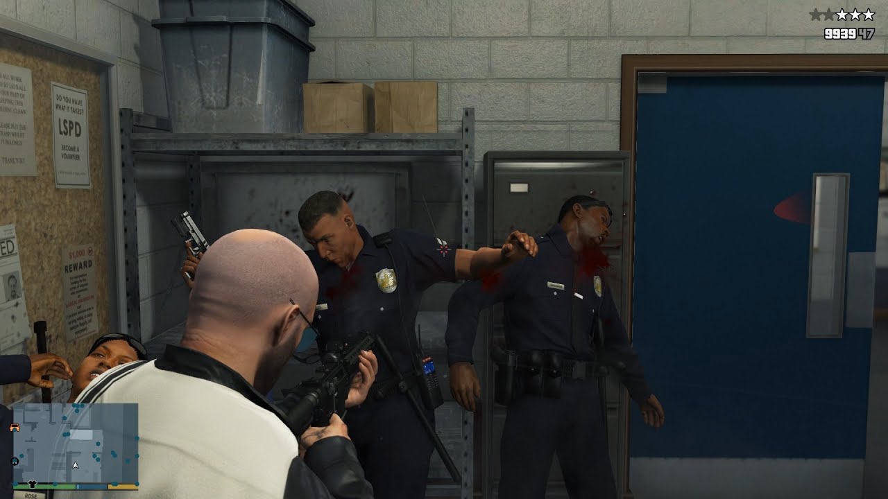 GTA 5 [VE:DGA 5.2] - Police Station Rampage + 5 Star Cop Chase Escape ...