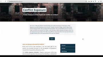 ACLED/WorldPop Conflict Exposure Calculator demonstration