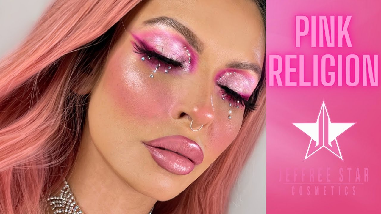 JEFFREE STAR PINK RELIGION PALETTE COLLECTION MAKEUP TUTORIAL GIVEAWAY