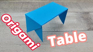 Easy origami modular paper table with Ski #origami #diyorigami #easyorigami #origamitutorial