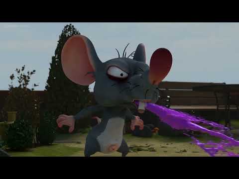 animated giant rat tickled
