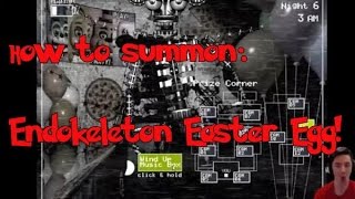 How to summon the secret Endoskeleton in Five Nights at Freddy's 2!!!