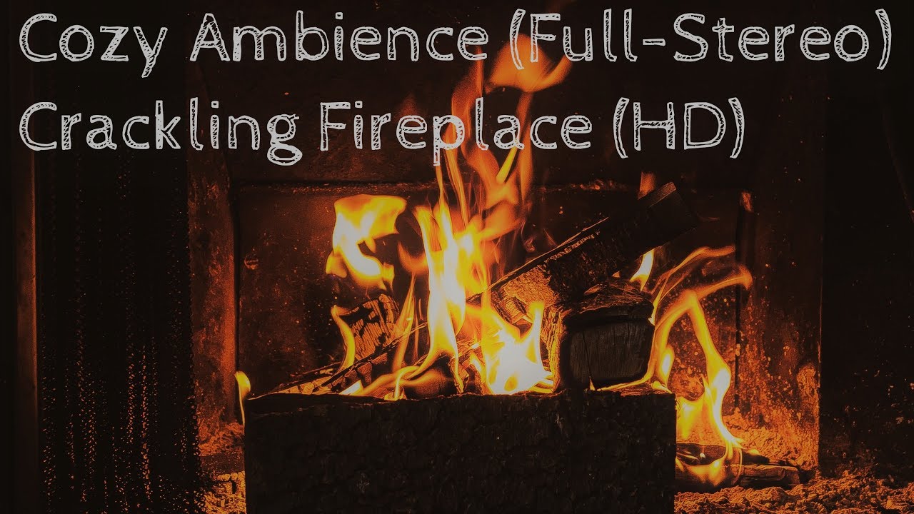 Virtual Fireplace Relaxing Crackling Fire Sounds at Night (Full HD