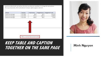 How to keep table and caption together on the same page in Word using "Keep with Next" feature