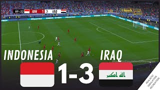 إندونيسيا 1-3 العراق أبرز لقطات المباراة • محاكاة من لعبة فيديو ...