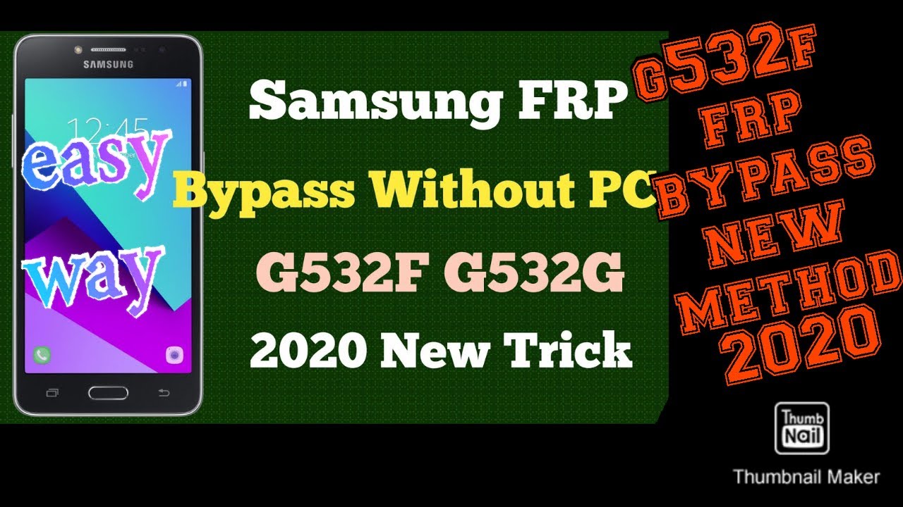 Samsung g532 FRP by pass new method latest 2020 YouTube