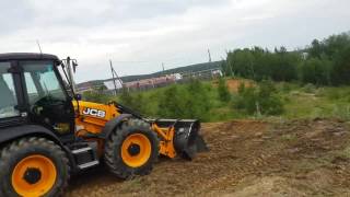 jcb 4 cx начало работы по планировке видео укладка тротуарной плитки в чехове