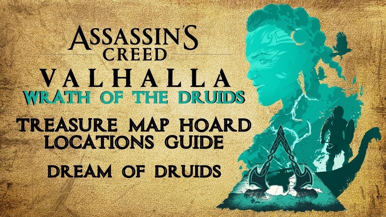 Assassin's Creed Valhalla - WOTD - DREAM OF DRUIDS - Treasure Map Hoard Location / Solution